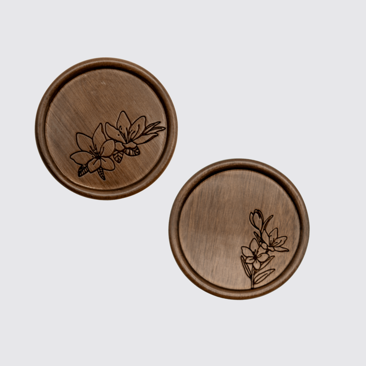 Wooden Coaster 木刻杯墊 <一對> - 裕匠・木作 - hong kong custom furniture